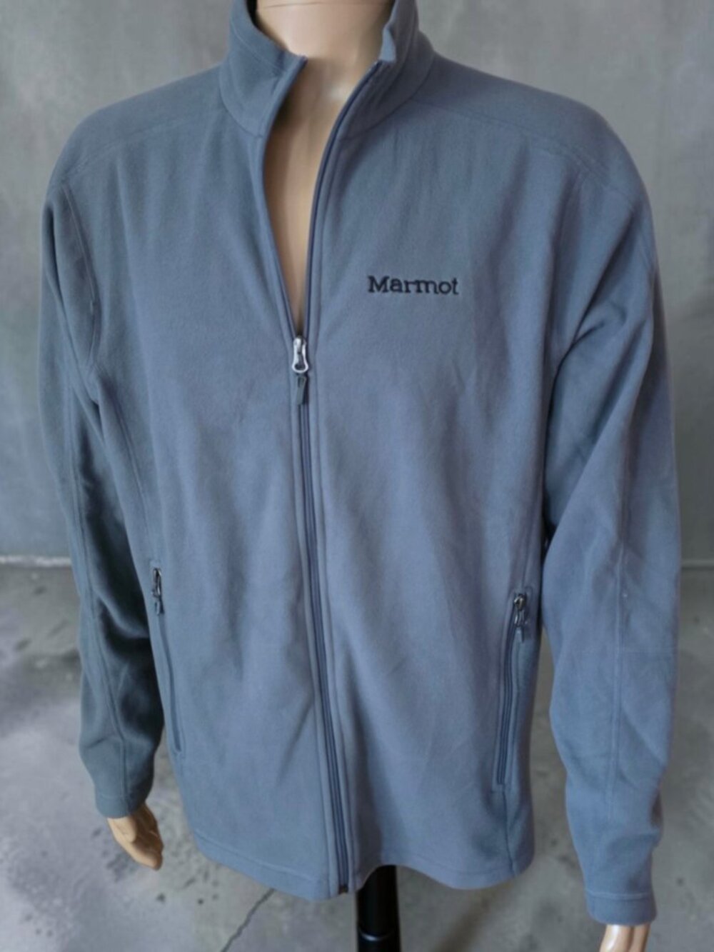 EUC MARMOT (LG) ROCKLIN FLEECE FULL-ZIP Midweight Jacket Gray